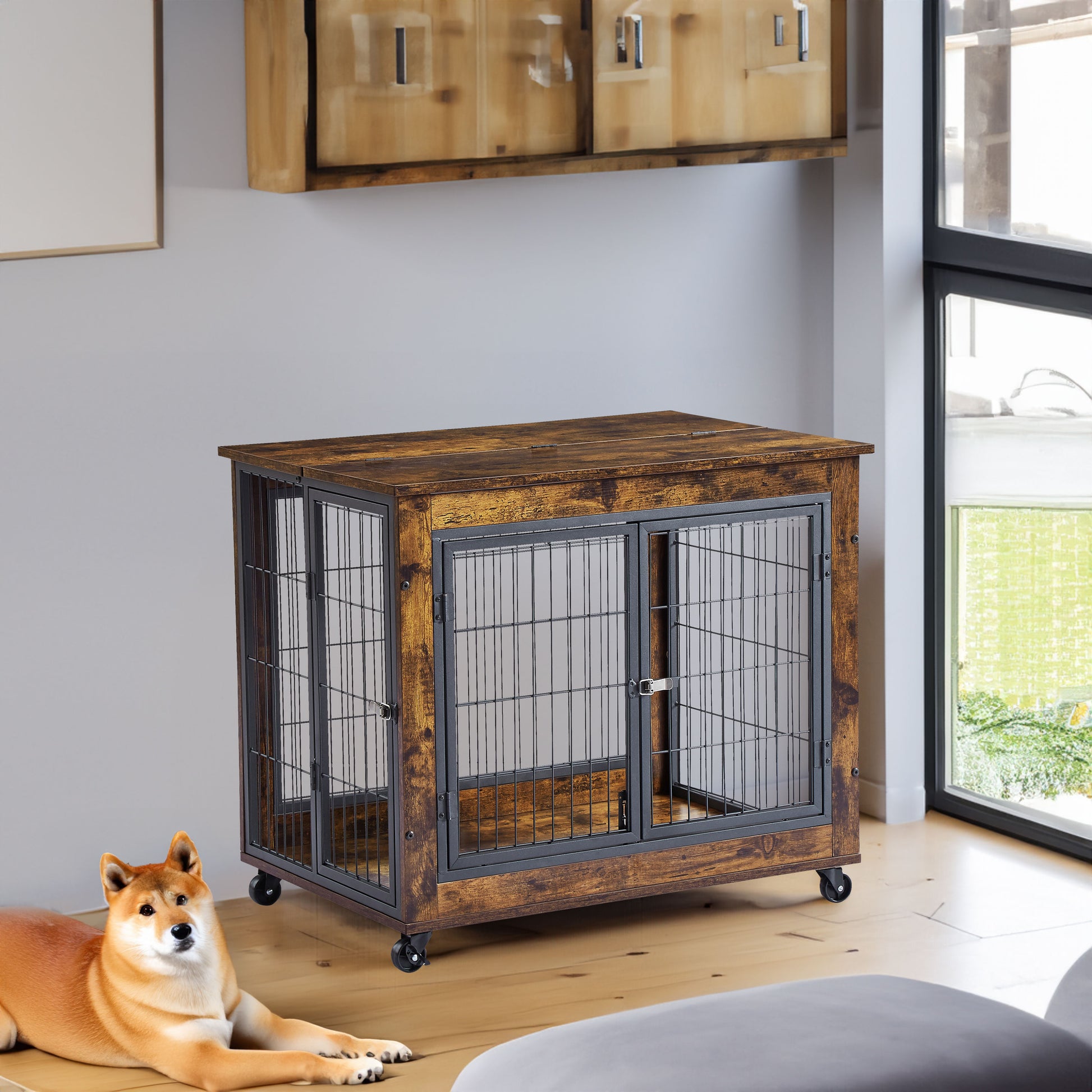Furniture Style Dog Crate Side Table 