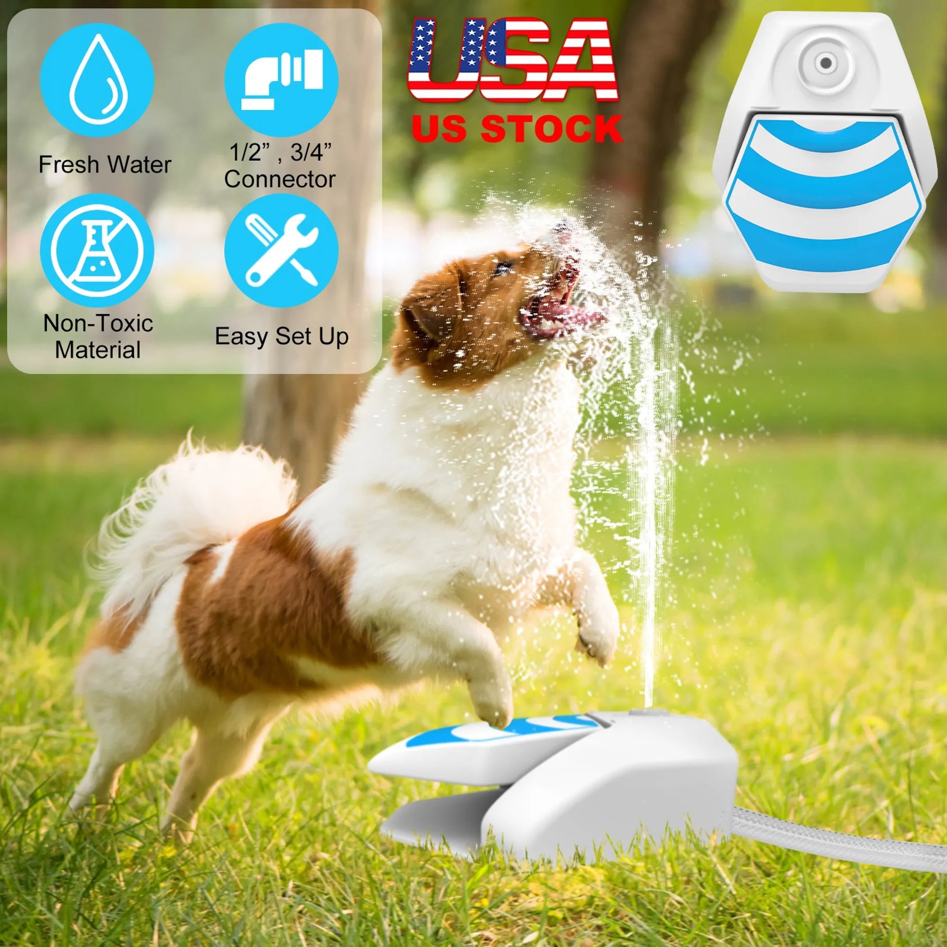 Outdoor Dog Water Fountain Dog non toxic material