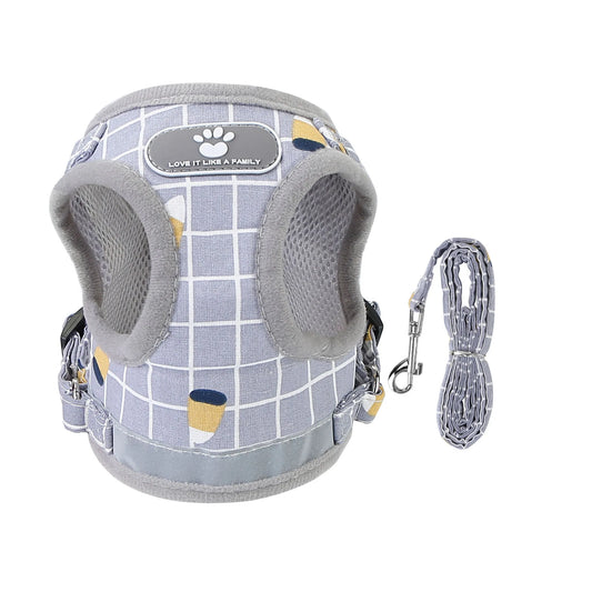 Pet Mesh Harness Dog Leash Set