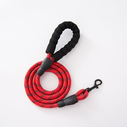 Foam handle nylon round rope dog leash dog chain collar pet dog leash
