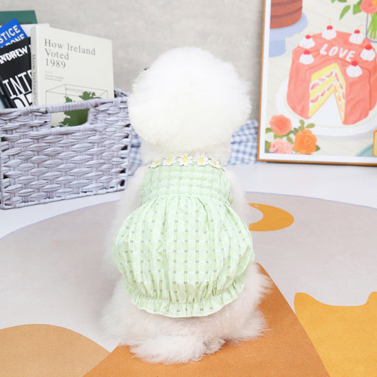 Green Pet Clothes Spring And Summer Dog Clothes Small Dog Clothes For Pet