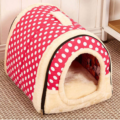 Dog Kennel Detachable Pet Bed Cat Kennel Dog Cage Dog Pad Autumn And Winter Pet Supplies