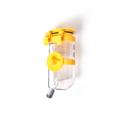Yellow Pet Waterer Dog Feeder Automatic Waterer Hanging Kettle Dog Supplies