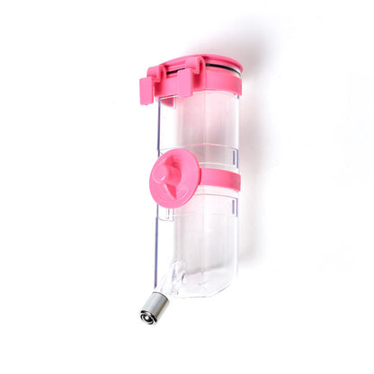 Pink  Waterer Dog Feeder Automatic Waterer Hanging Kettle Dog Supplies 