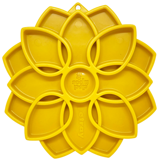 Mandala eTray Shallow Slow Feeder Dog Bowl for Enrichment