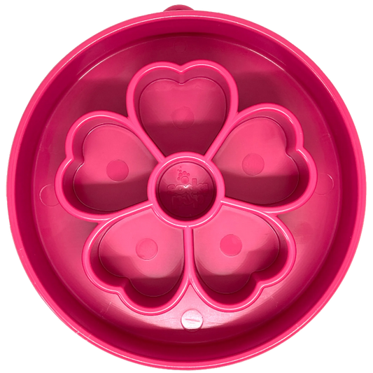 Flower eBowl Deep Slow Feeder Dog Bowl for Enrichment