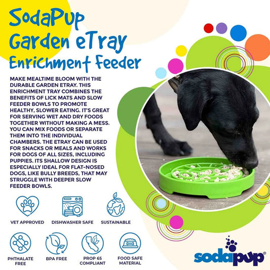 Garden Design eTray - Shallow Slow Feeder Dog Bowl for Enrichment