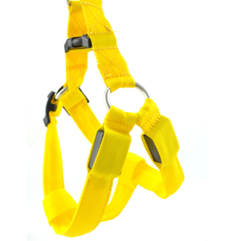 Yellow Led Luminescent Dog Chest Strap, Medium and Large Dog Luminous Dog Rope, Dog Chest Strap, Pet Products