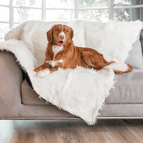 PAW BRANDS PupProtector™ Waterproof Throw Blanket - Polar White - Original (60" L X 50" W)