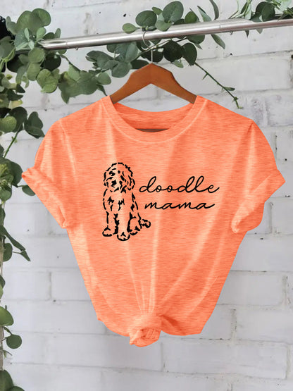 Short Sleeved Doodle Dog Orange Color