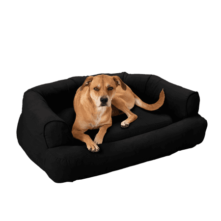 Snoozer Luxury Sleeper Dog Sofa - SM - Black (14 L x 19 W x 8 H)