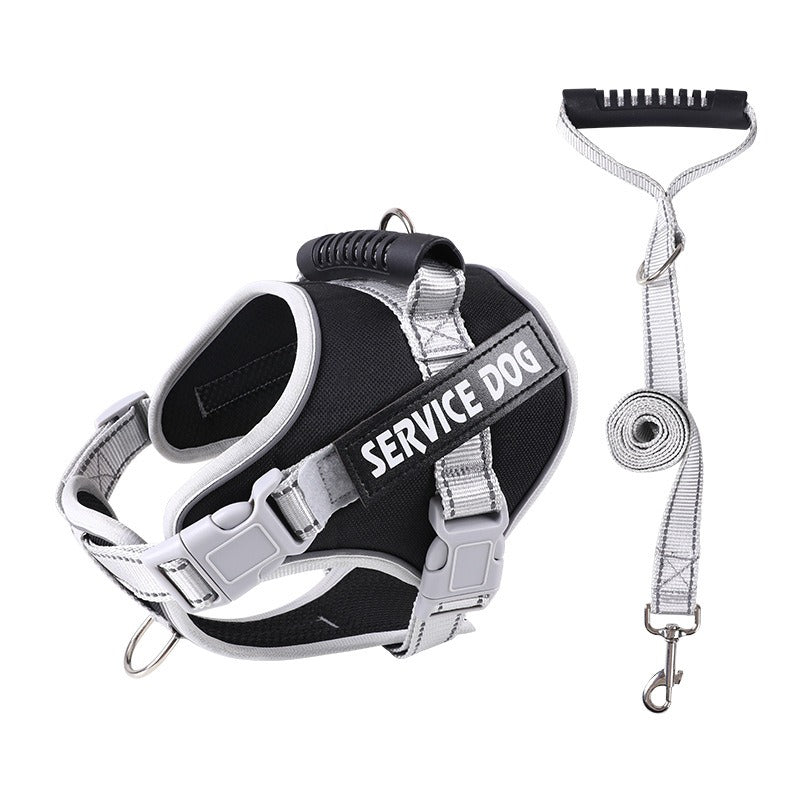 New Pet Leash Chest Strap Dog Leash Dog Chain Rope for Large Dogs Black