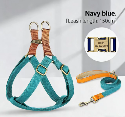 Turquoise Harness with 1.5 m Leash