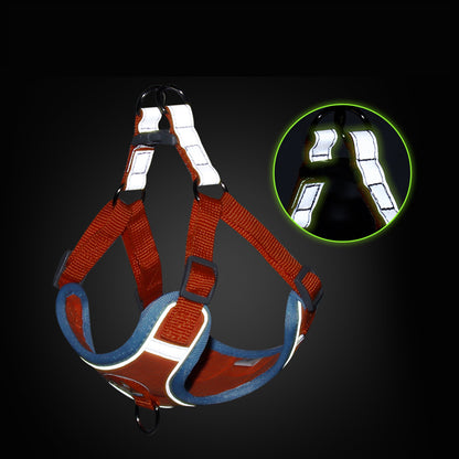 Reflective Dog Harness and Leash Set for Small Dogs – Vest Style Pet Harness Red and Blue