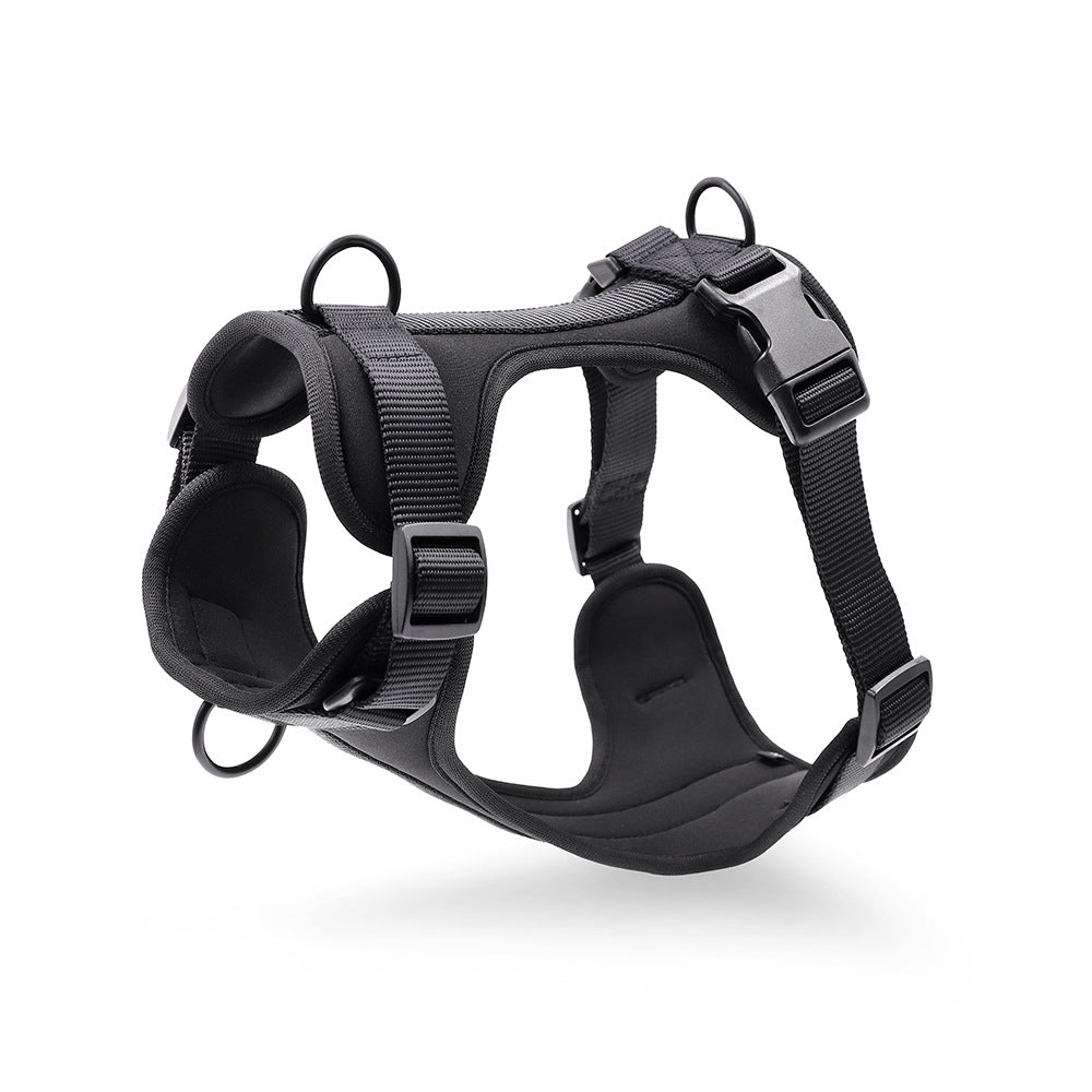 Waterproof PVC Dog Harness and Leash Set for Small and Medium Dogs black harness