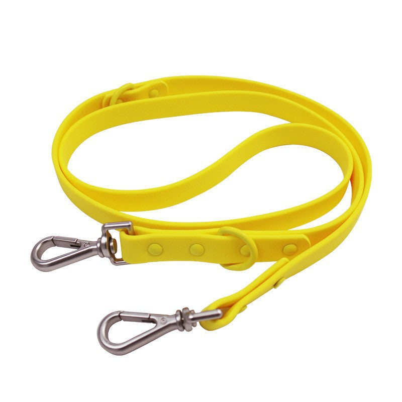 Waterproof PVC Dog Harness and Leash Set for Small and Medium Dogs yellow leash