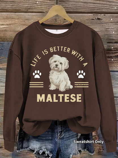 Marzis Dog Print Shirt Brown