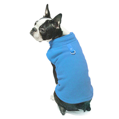 Dog Clothing Thickened Solid Color Fleece Pet Dog Supplies Blue