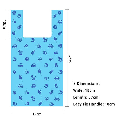 Pet garbage bag vest style biodegradable dog poop bag leak proof baby diaper bag