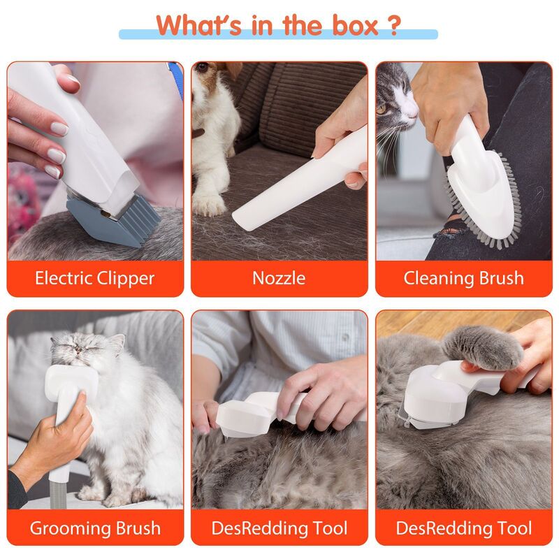 MicroData 2.5L Pet Grooming Vacuum Kit for Dogs & Cats – 2-in-1 Deshedding Groomer