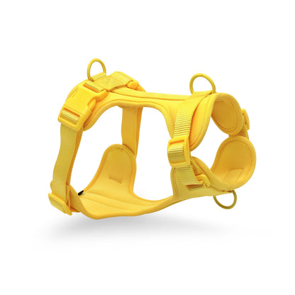 Waterproof PVC Dog Harness and Leash Set for Small and Medium Dogs yellow harness
