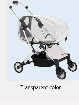 Fashionable Pet Dog Cats Four Wheeled Cart Lightweight Foldable Separable When Going Out Small Medium-Sized Pets Dog Stroller