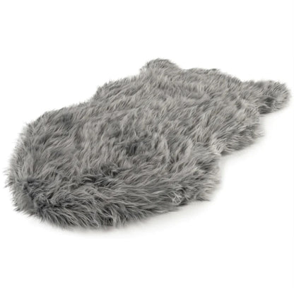 Paw Pup Rug Faux Fur Orthopedic Dog Bed Grey - Medium