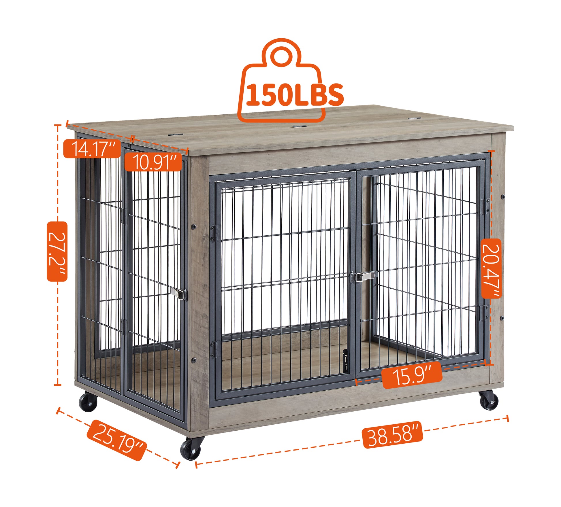 Furniture Style Dog Crate for small to large dogs
