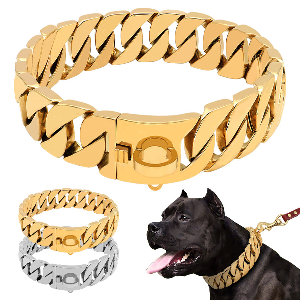 32mm Stainless Steel Dog Chain Collar