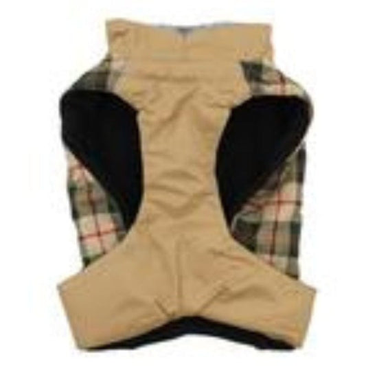 Alpine All-Weather Dog Coat- Beige Plaid X-Small to 5X-Large