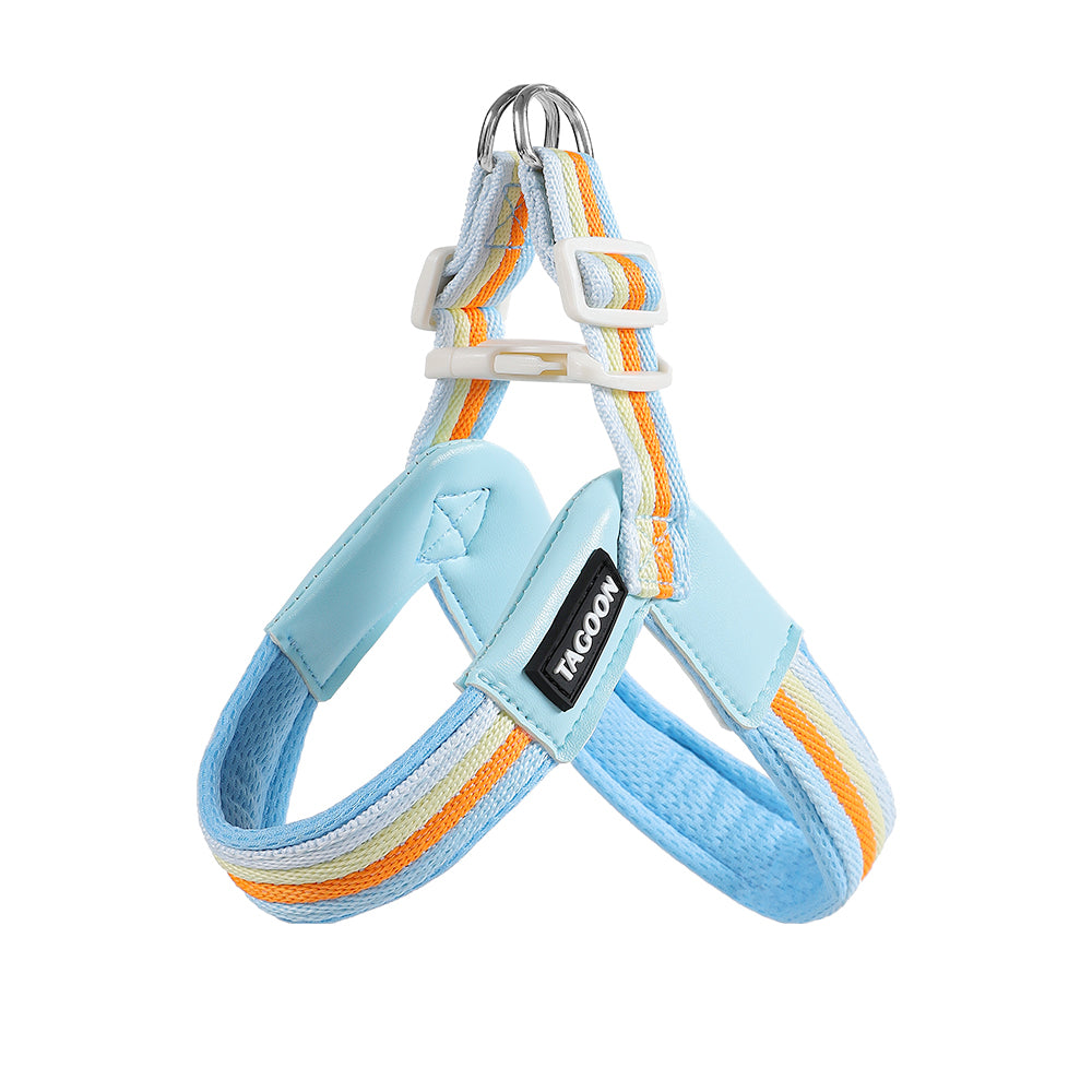 Vest-Style Dog Harness and Leash Set for Small and Medium Dogs Blue