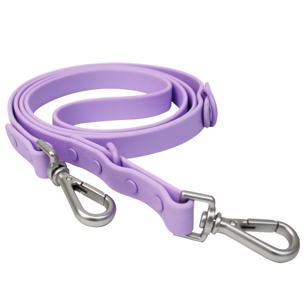 Waterproof PVC Dog Harness and Leash Set for Small and Medium Dogs lavender leash