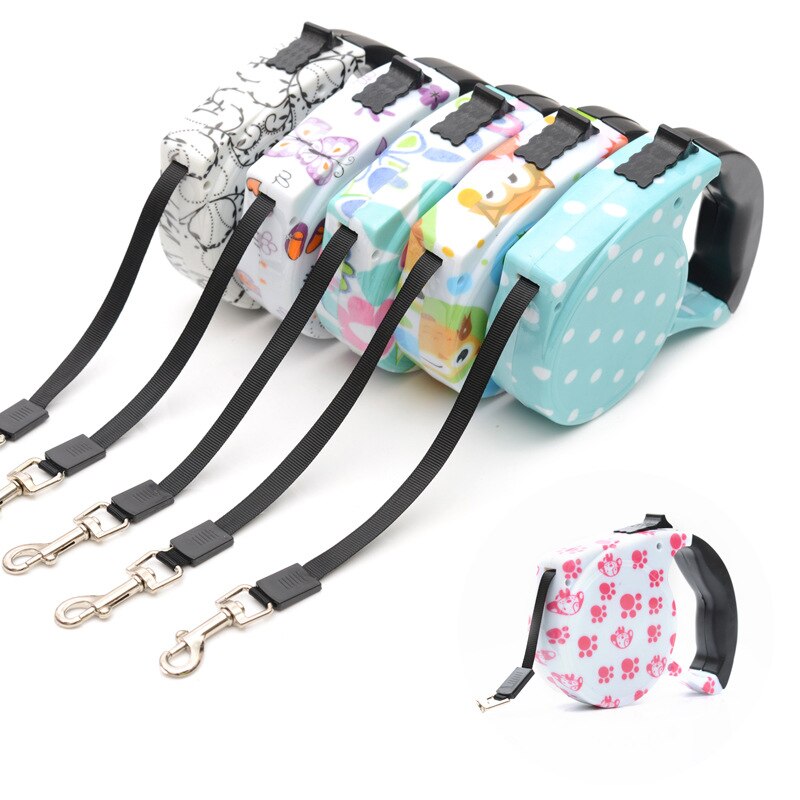 Retractable Dog Leash 5 Meter Automatic Lead for Small & Medium Breeds Fund Designs