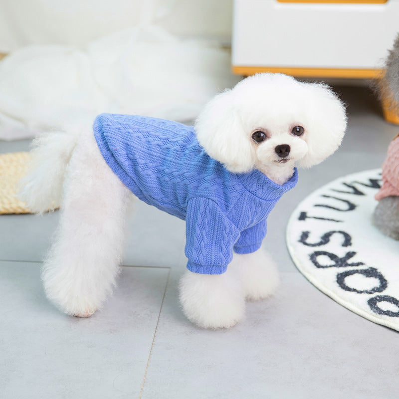 Pet Clothing Dog Clothes New Teddy Small Dog Pet Clothes Light Blue