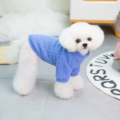 Pet Clothing Dog Clothes New Teddy Small Dog Pet Clothes Light Blue