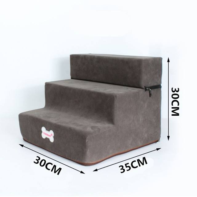Dog mobility gray stairs
