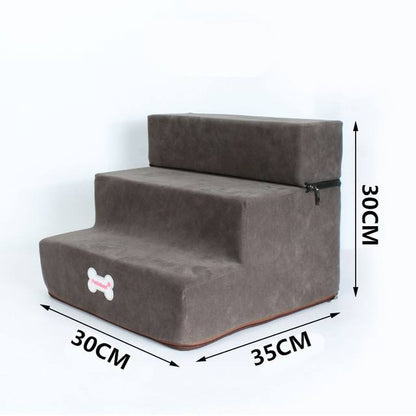 Dog mobility gray stairs
