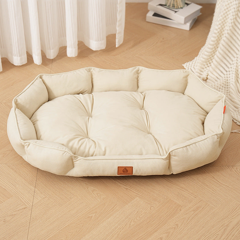 Dog Bed for Medium and Large Dogs | Pet Bed for Shiba Inu Pads White