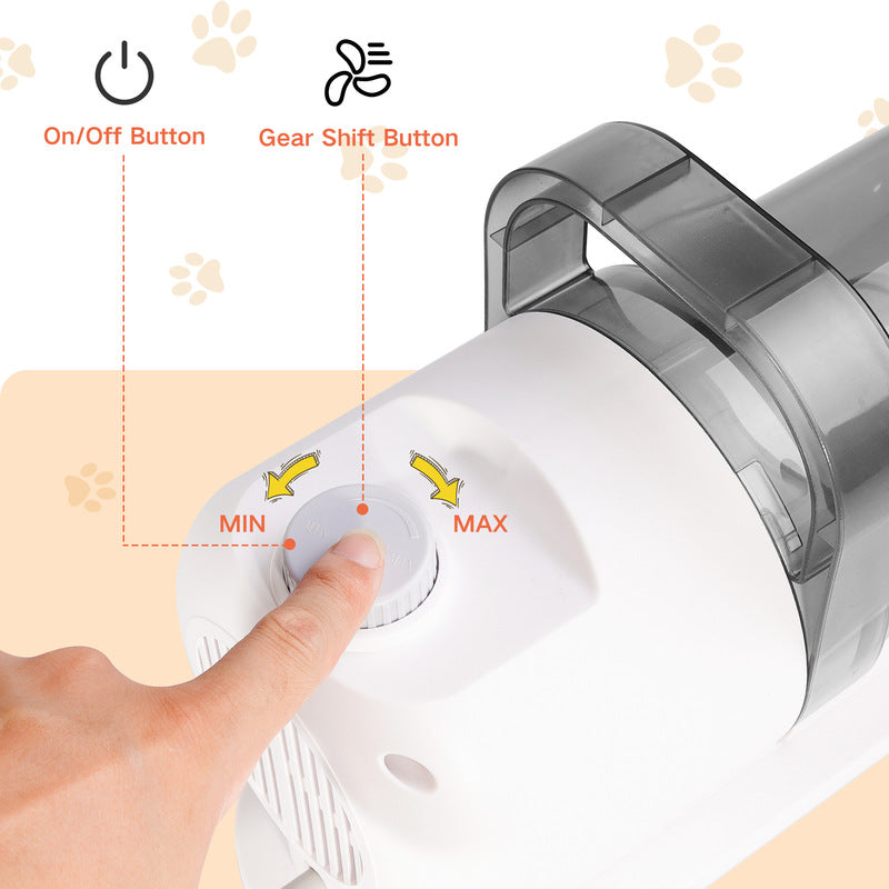 MicroData 2.5L Pet Grooming Vacuum Kit for Dogs & Cats – 2-in-1 Deshedding Groomer