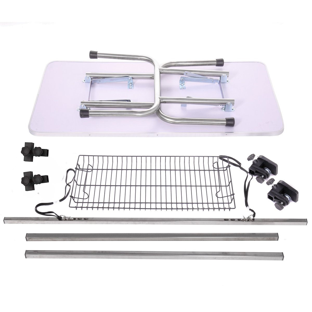 36" Heavy-Duty Folding Pet Grooming Table with Adjustable Arm, Noose & Mesh Storage Tray