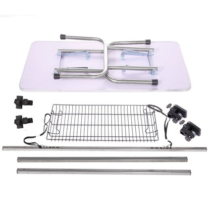 36" Heavy-Duty Folding Pet Grooming Table with Adjustable Arm, Noose & Mesh Storage Tray