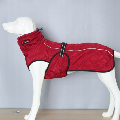 Warm Fleece Dog Jacket for Large Dogs Secure Fit