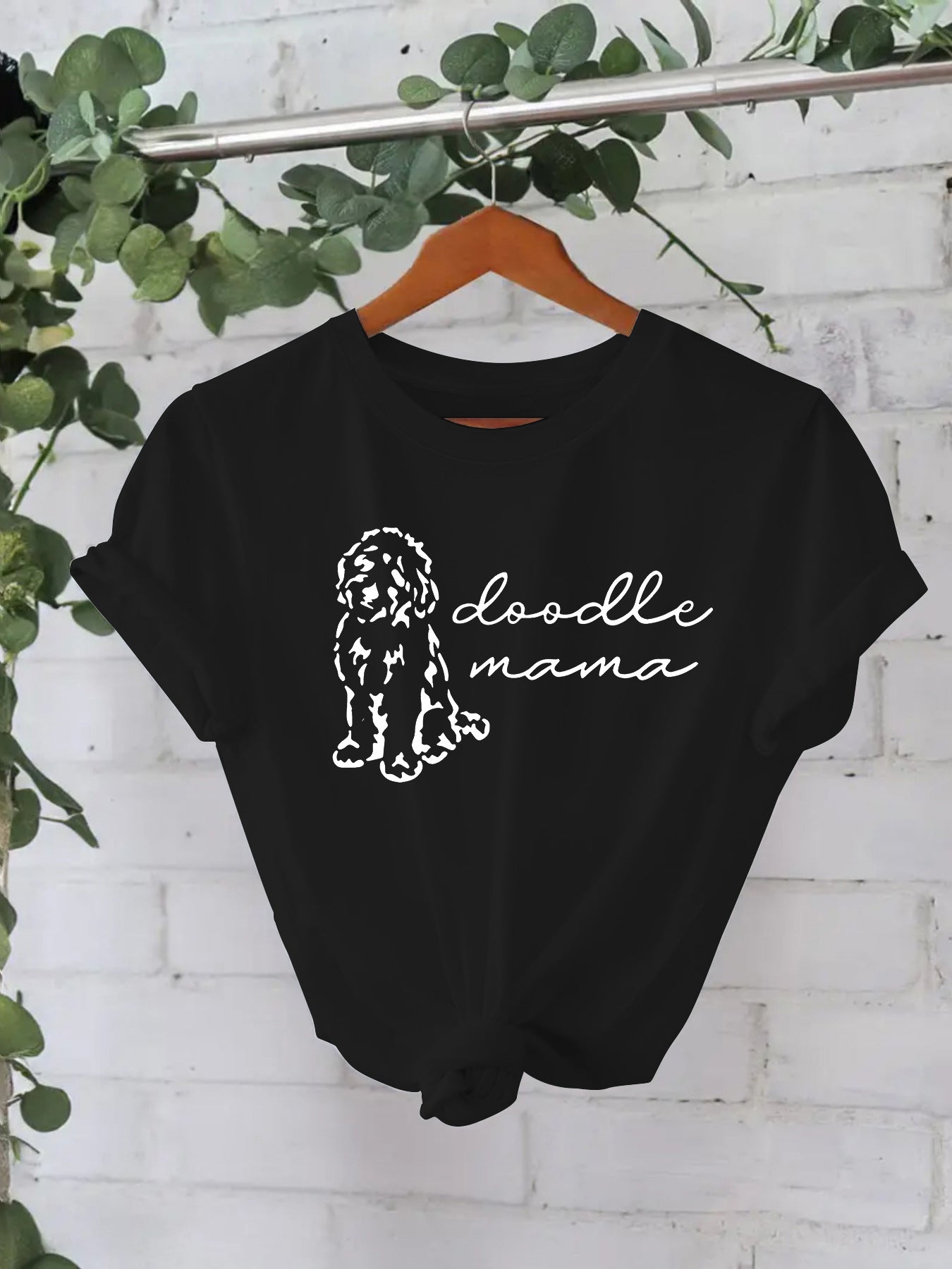 Short Sleeved Doodle Dog Black Color
