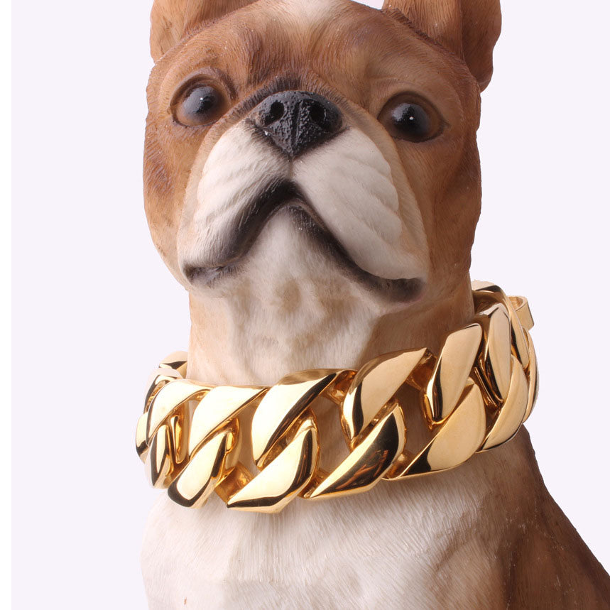32mm Stainless Steel Dog Chain Collar for large dogs