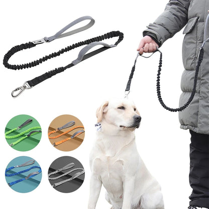 Black Dog Traction Rope Reflective Dog Rope Freely Adjustable Length