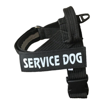Personalized Service Dog Adjustable Dog Harness Vest Black