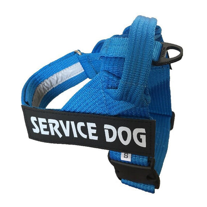 Personalized Service Dog Adjustable Dog Harness Vest Blue Color