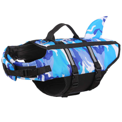Dog Life Jacket Lightweight Adjustable Velcro Medium to Large Dog Swimwear Blue