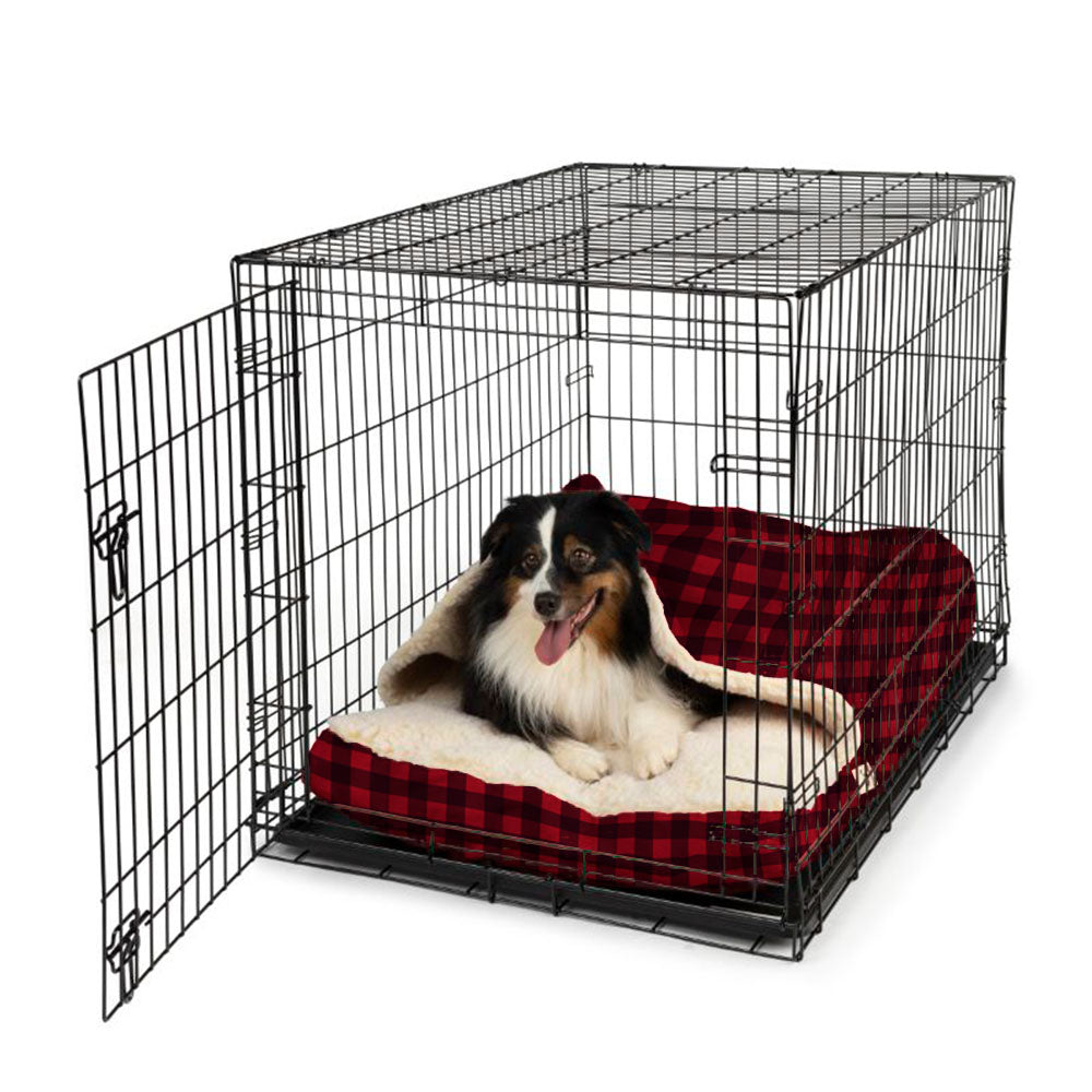 Wag Cozy Crate Cave - Xl - Buffalo Check