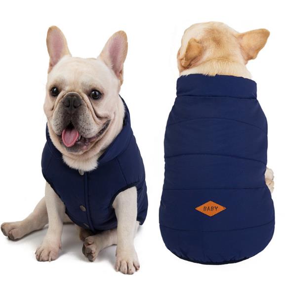 Dog Pet Bulldog Cotton Vest Blue